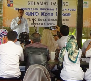 Sambutan Sekda pda acr Rakoor Tim Percepatan Univrsal Health Coverage di Surabi Teras Jl Sancang Boteng 360x320